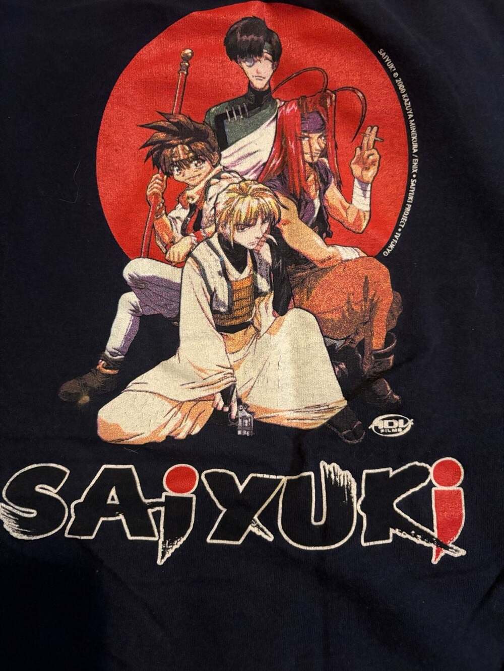 Rare Saiyuki Anime T-Shirt Vintage Navy Blue XL Manga